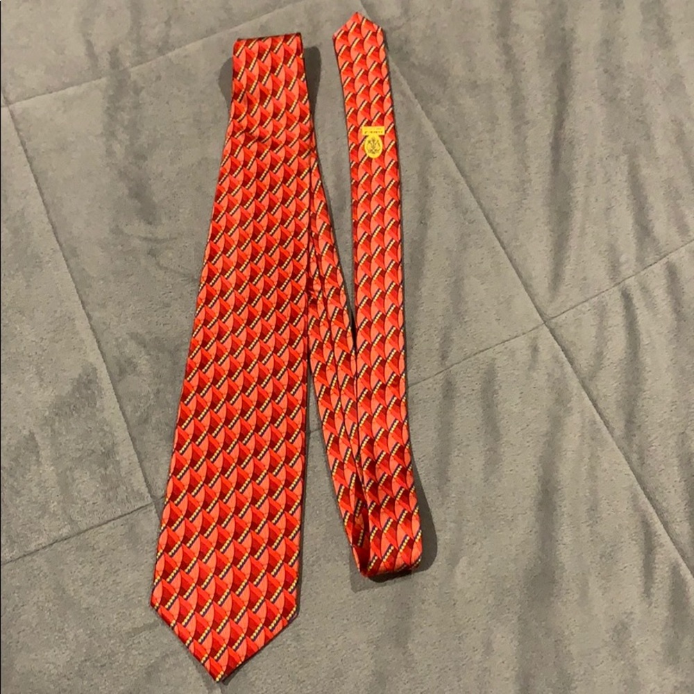 Fabergé Silk Tie Red Pattern